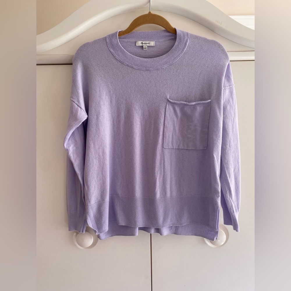 Madewell Light Purple Crew Neck Sweater